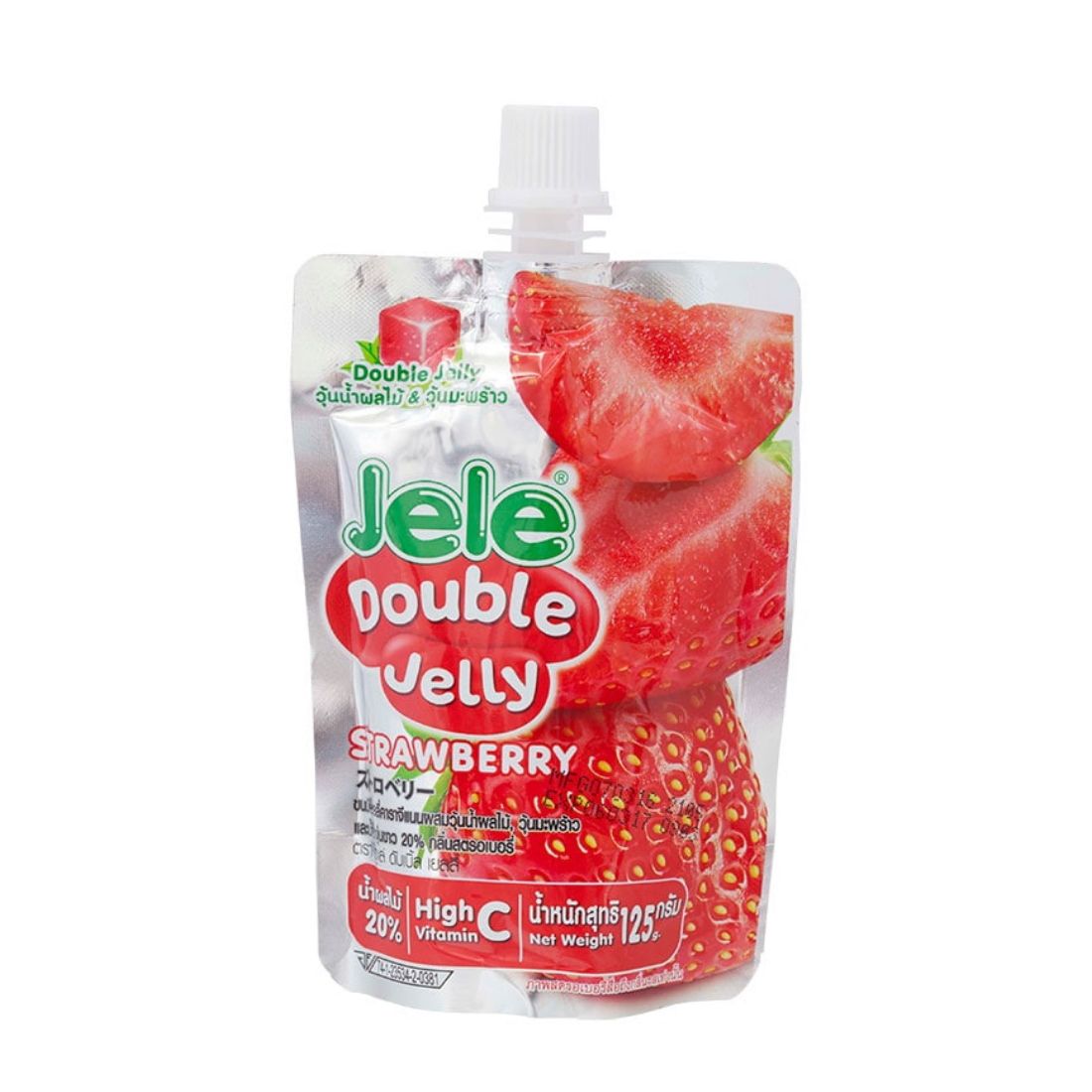Jele Double Jelly Strawberry Flavour 125G.